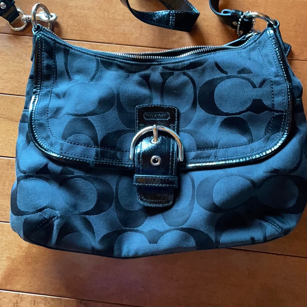 Black coach shoulder bag